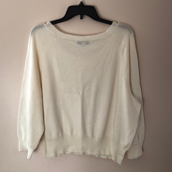 Ashley Nell Tipton Beautiful sweater Ivory New - Picture 5 of 8